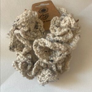 Crochet Hair Scrunchie - Cream